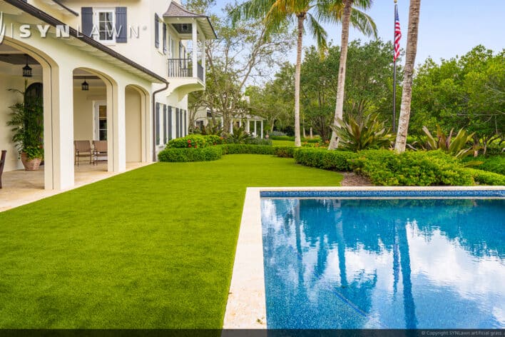 SYNLawn Miami FL residential pool surround backyard