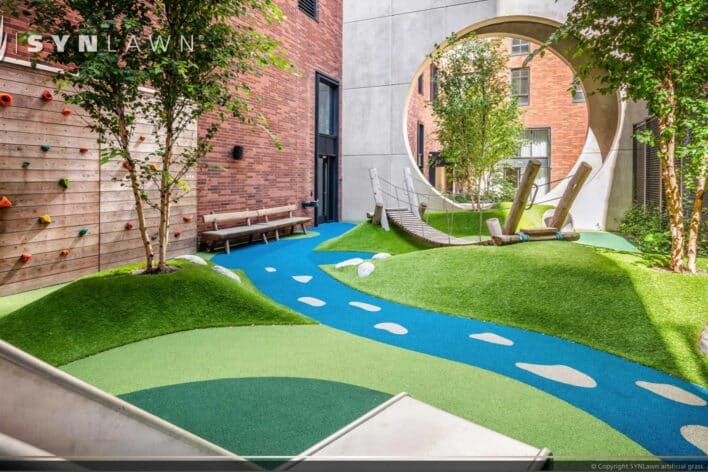 SYNLawn Miami FL roof rooftop artificial turf play maze